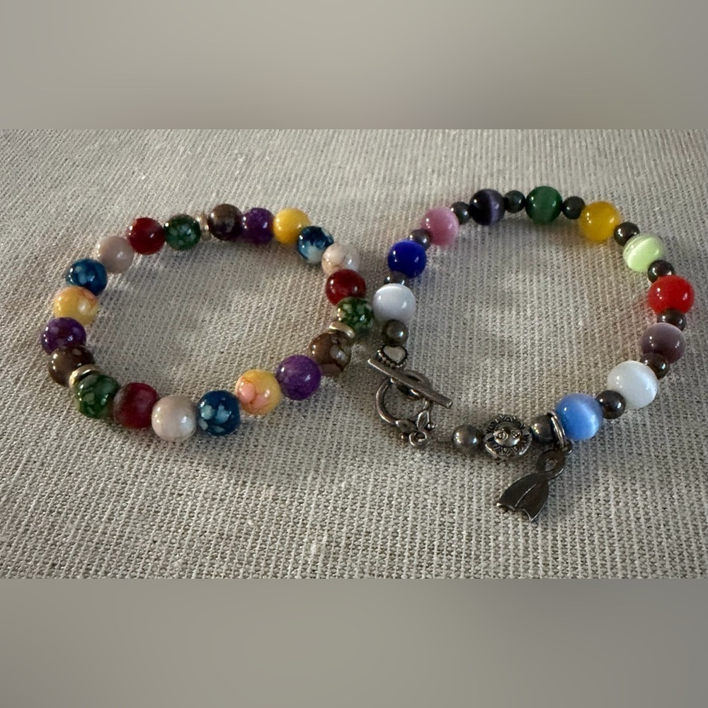 Multi-Color Beaded Women’s Bracelet - Colorful Glass Beads